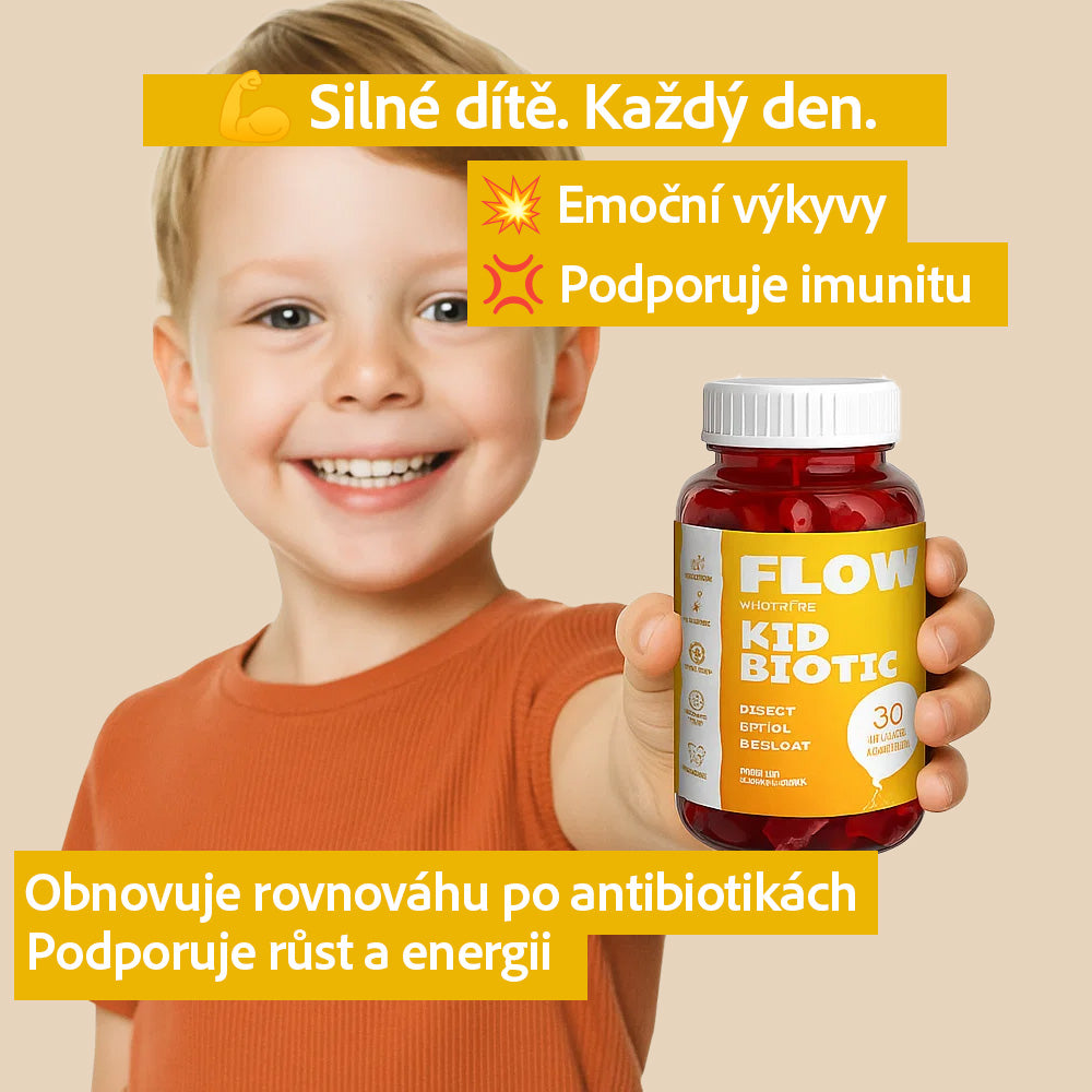 Flow - Dětské probiotické gumové medvídky + vitamíny